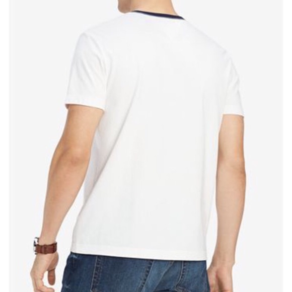 Tommy Hilfiger Men’s Logo-Print White T-Shirt - Picture 2 of 7
